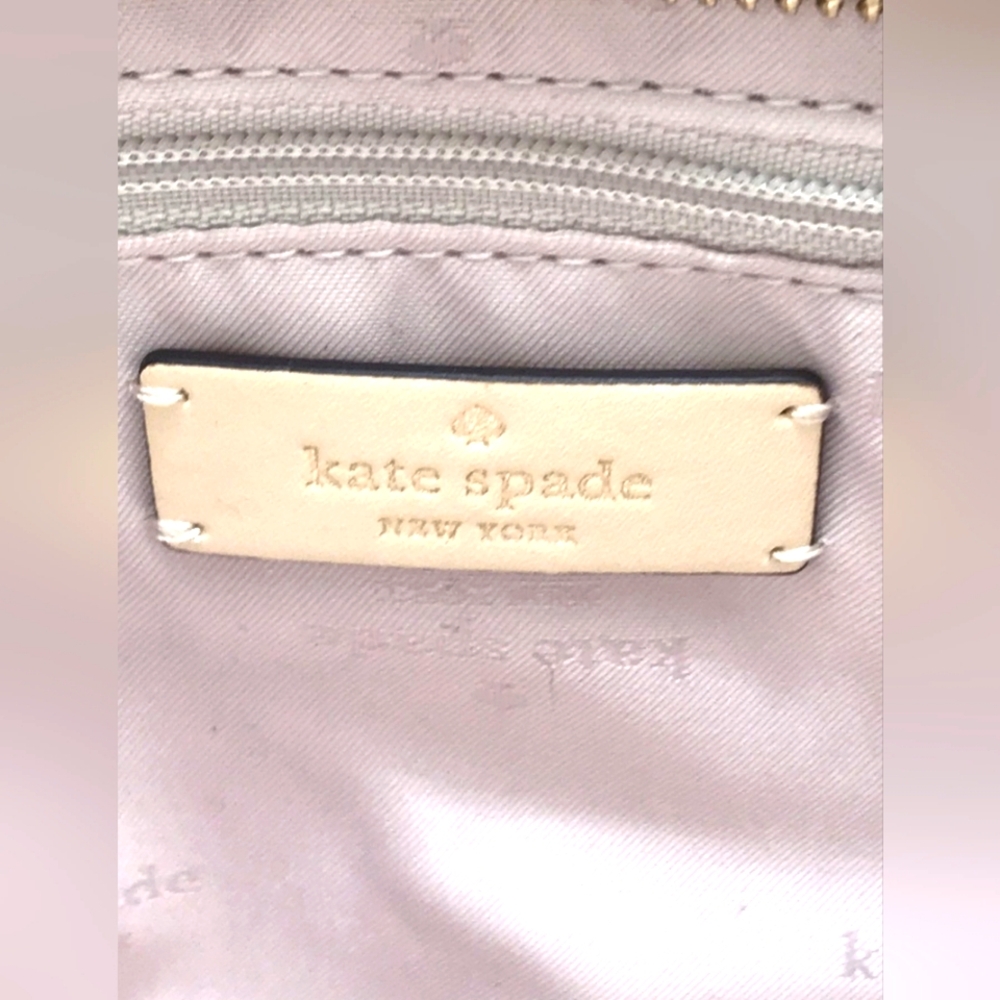 Kate Spade White Tan Jett Faux Fur Shearling Small Tote Purse Crossbody Bag - Picture 7 of 12